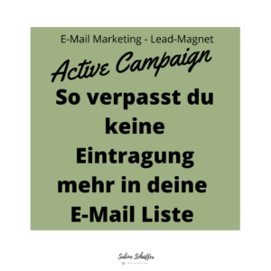 Active Campaign Anleitung